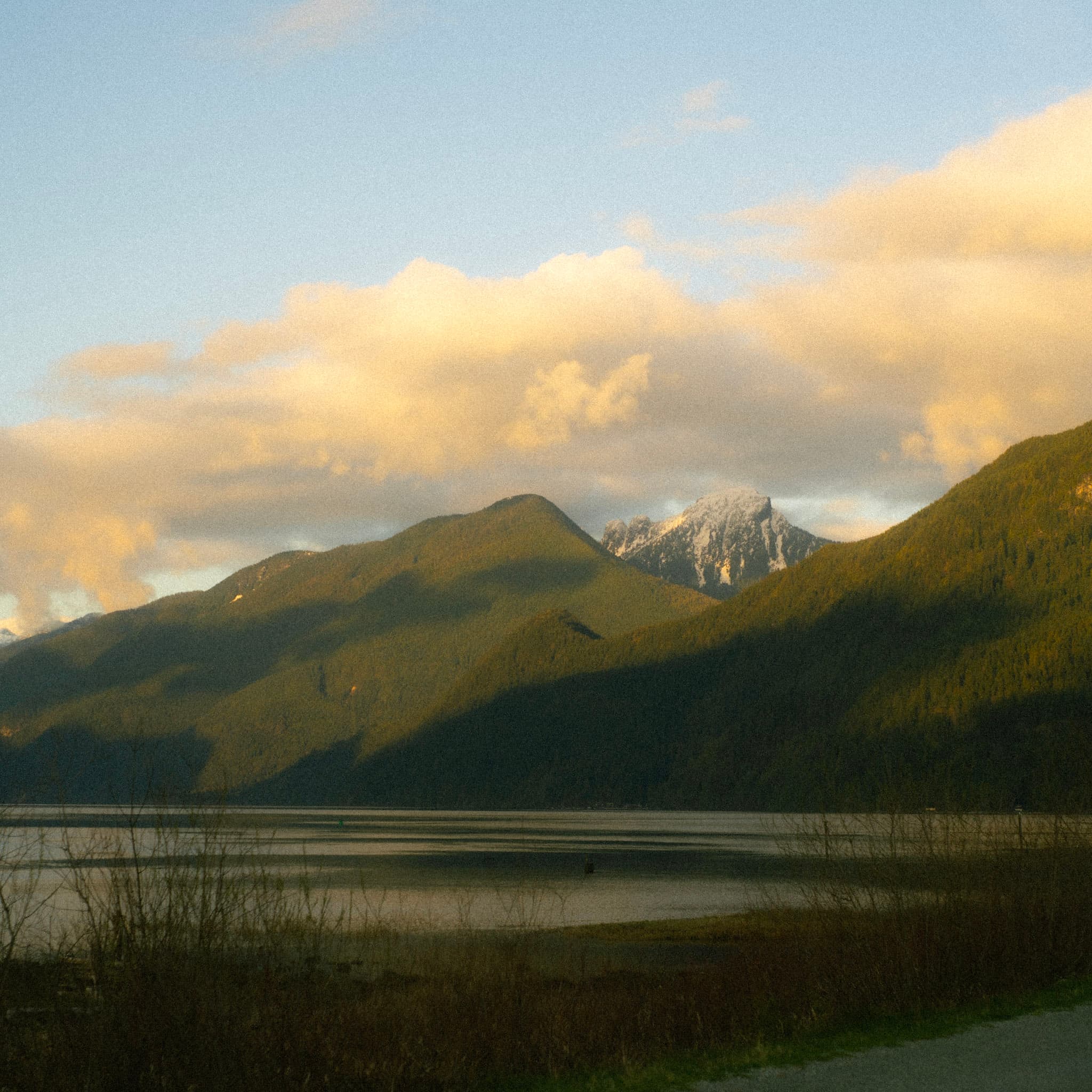 A photo of Golden Ears Mountain during Golden Hour