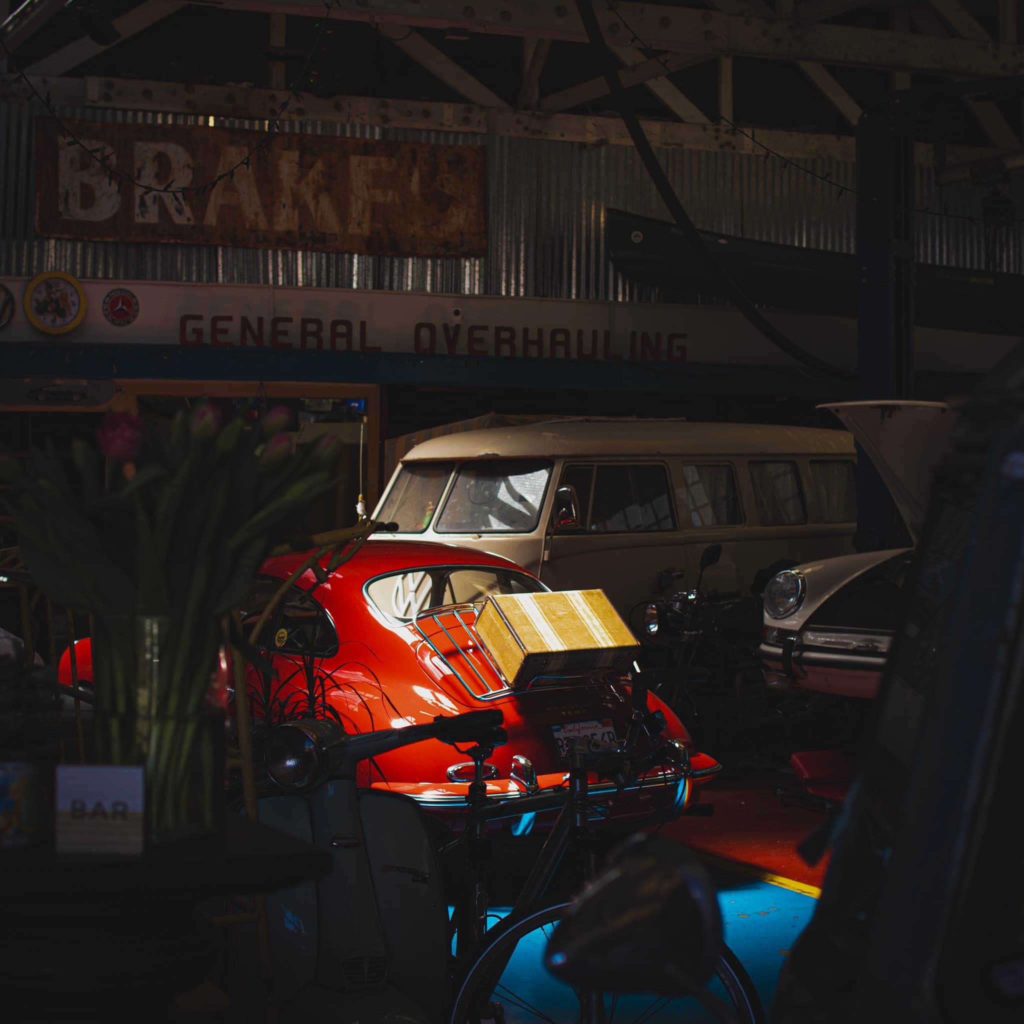 A picture inside the Church of the Aircooled in SF