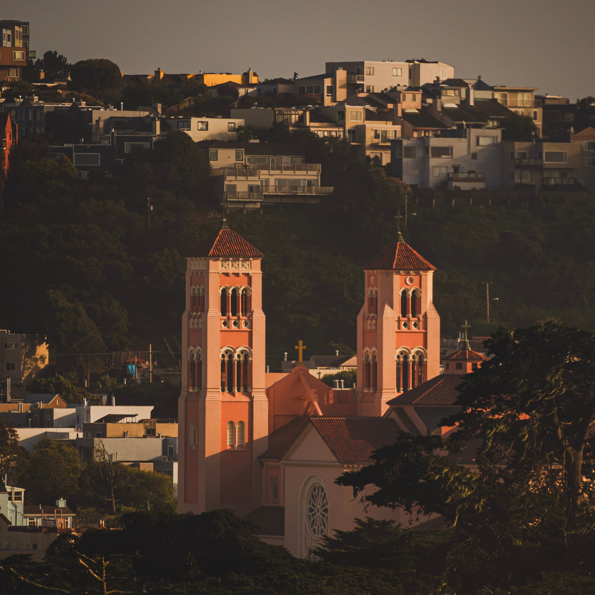 Photo showing a Pink Church in SF