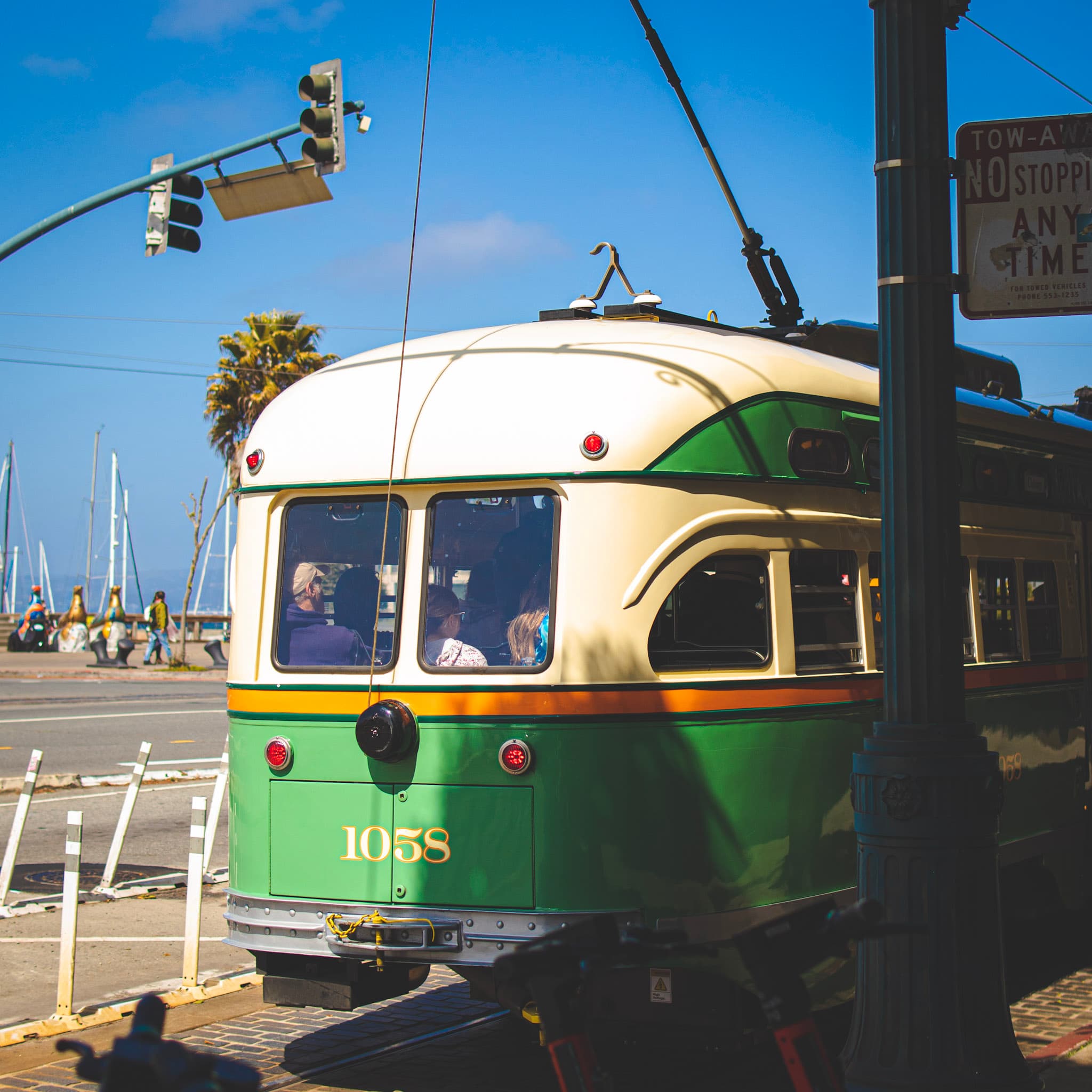 Photo of an old street trolley in San Francisco